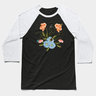 Aesthetic Butterflies on Beautiful Flowers Baseball T-Shirt